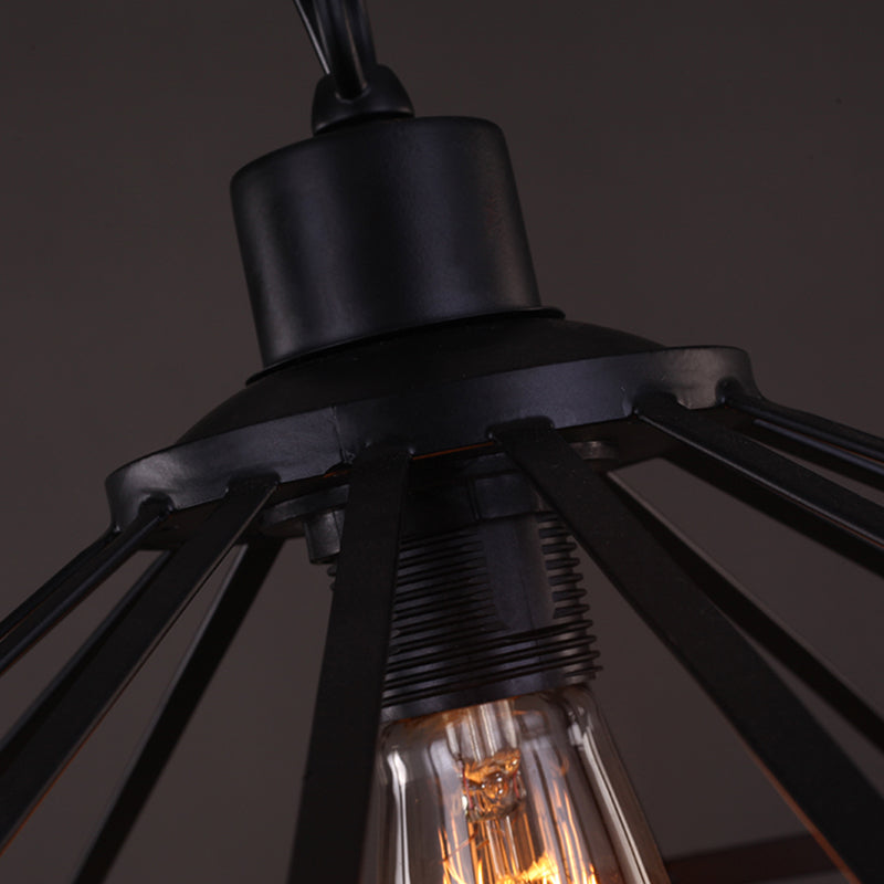 Yurt Hemp Rope Hanging Lamp Vintage Single-Bulb Restaurant Lighting Pendant in Black Clearhalo 'Art Deco Pendants' 'Black' 'Cast Iron' 'Ceiling Lights' 'Ceramic' 'Crystal' 'Industrial Pendants' 'Industrial' 'Metal' 'Middle Century Pendants' 'Pendant Lights' 'Pendants' 'Rustic Pendants' 'Tiffany' Lighting' 2227844