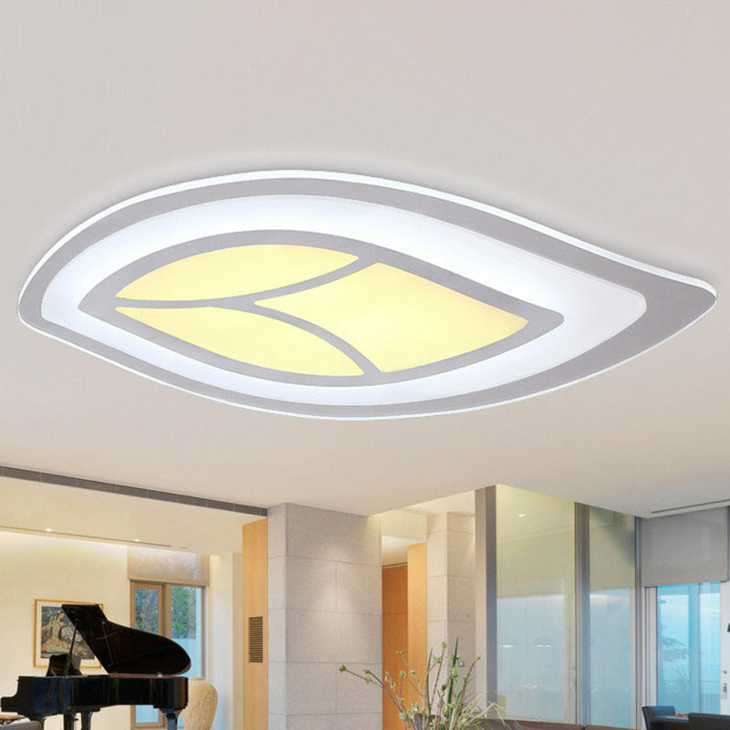 Acrylic Leaf Flush Light Modern Style Clear LED Flush Ceiling Light Fixture for Living Room Clearhalo 'Ceiling Lights' 'Close To Ceiling Lights' 'Close to ceiling' 'Flush mount' Lighting' 2228043