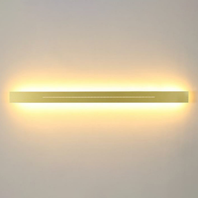 Rectangular Linear Living Room Sconce Lighting Acrylic Modern LED Wall Light Fixture Gold Warm Clearhalo 'Modern wall lights' 'Modern' 'Wall Lamps & Sconces' 'Wall Lights' Lighting' 2228315