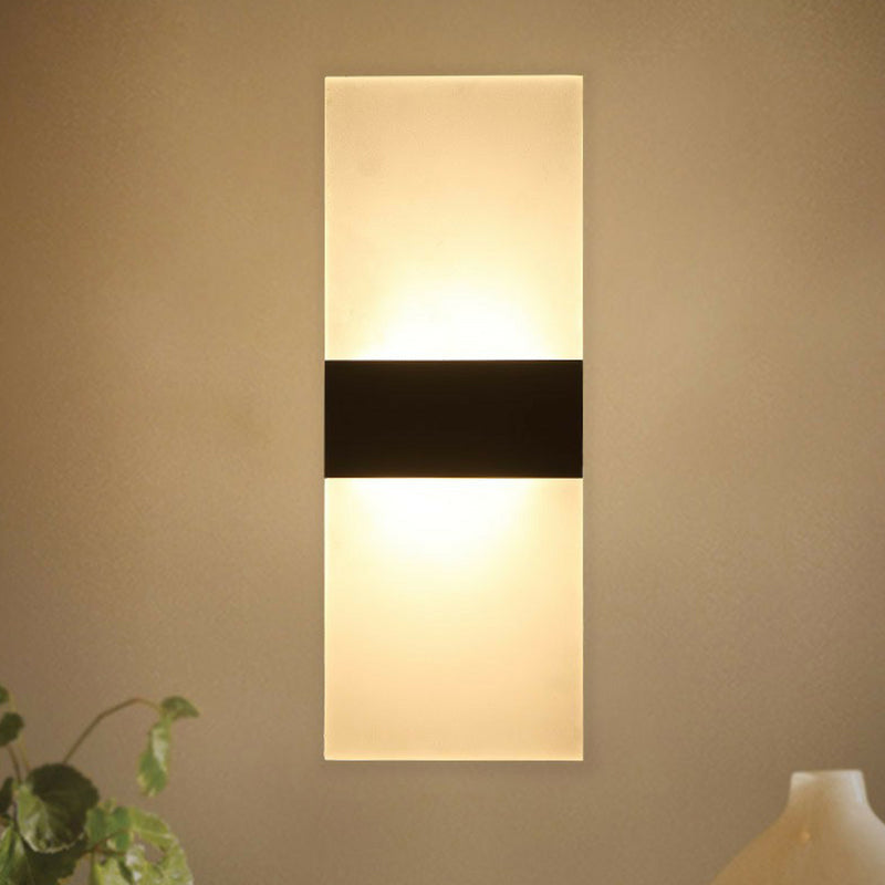 Rectangular LED Wall Mounted Light Simplicity Acrylic Corridor Wall Sconce Lighting Black Clearhalo 'Modern wall lights' 'Modern' 'Wall Lamps & Sconces' 'Wall Lights' Lighting' 2228325