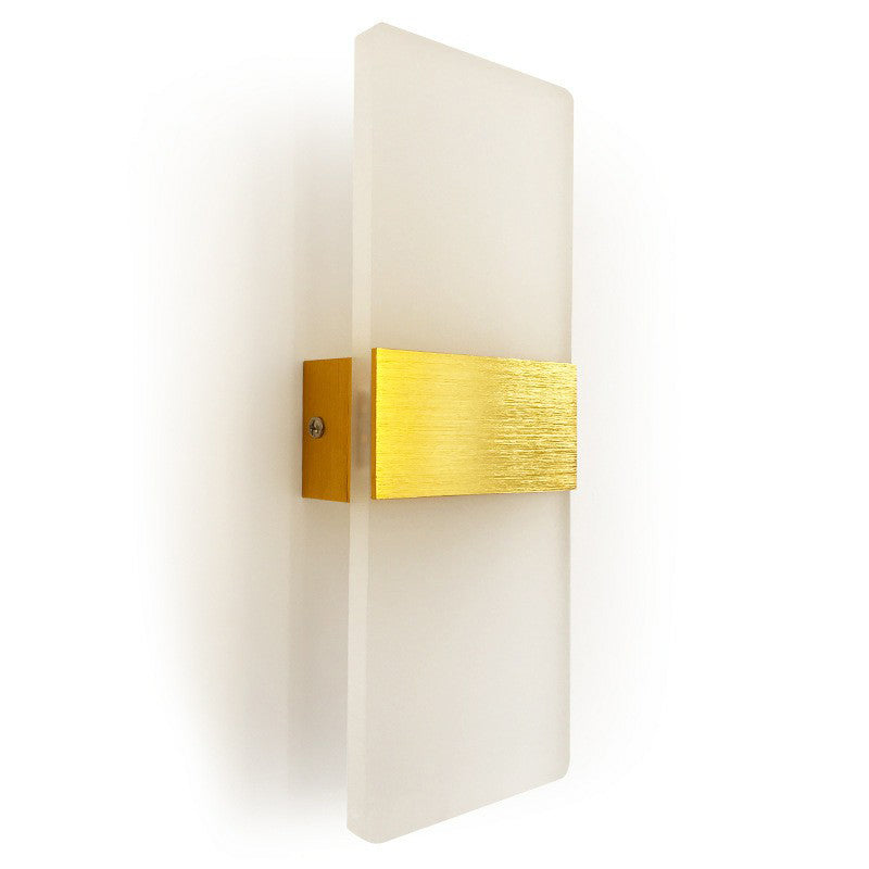 Rectangular LED Wall Mounted Light Simplicity Acrylic Corridor Wall Sconce Lighting Gold Clearhalo 'Modern wall lights' 'Modern' 'Wall Lamps & Sconces' 'Wall Lights' Lighting' 2228326