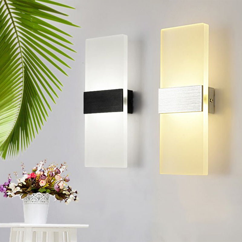 Rectangular LED Wall Mounted Light Simplicity Acrylic Corridor Wall Sconce Lighting Clearhalo 'Modern wall lights' 'Modern' 'Wall Lamps & Sconces' 'Wall Lights' Lighting' 2228329