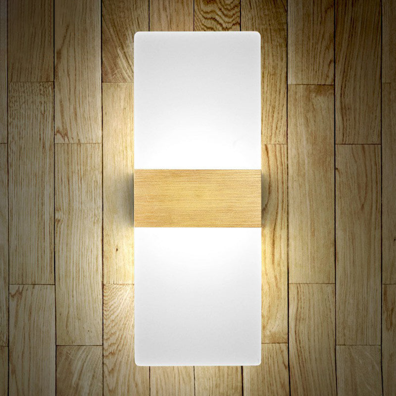 Acrylic Geometric Wall Sconce Lamp Modern Style LED Wall Lighting Fixture for Bedside Gold White Right Angle Clearhalo 'Modern wall lights' 'Modern' 'Wall Lamps & Sconces' 'Wall Lights' Lighting' 2228335