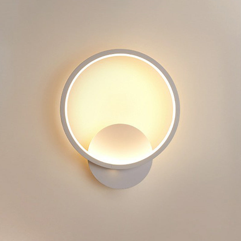 Shaded Sconce Lighting Nordic Style Acrylic Corridor LED Wall Light Fixture in White Clearhalo 'Modern wall lights' 'Modern' 'Wall Lamps & Sconces' 'Wall Lights' Lighting' 2228408