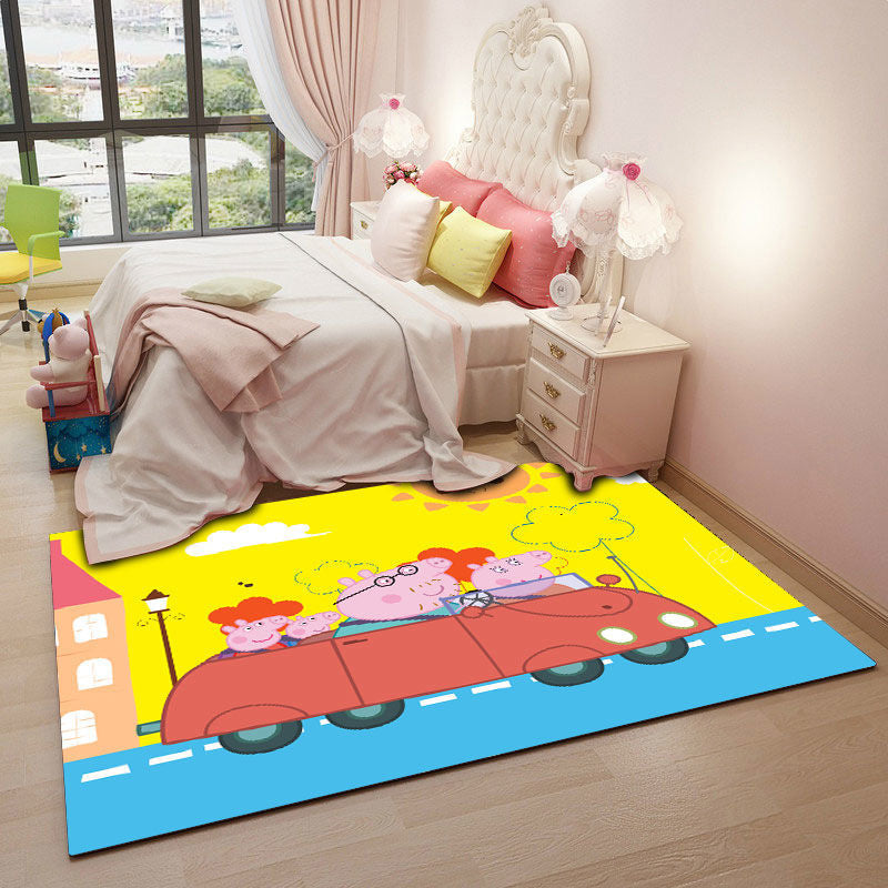 Cute Kids Room Rug Multi-Color Animal Pattern Rug Synthetics Anti-Slip Backing Easy Care Carpet Clearhalo 'Area Rug' 'Modern' 'Rugs' Rug' 2238381