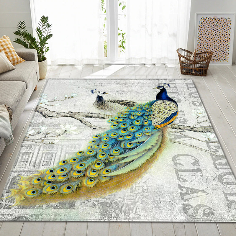 Modern Kids Room Rug Multi Color Animal Area Rug Polyster Pet Friendly Non-Slip Washable Carpet Clearhalo 'Area Rug' 'Rug' 2238498