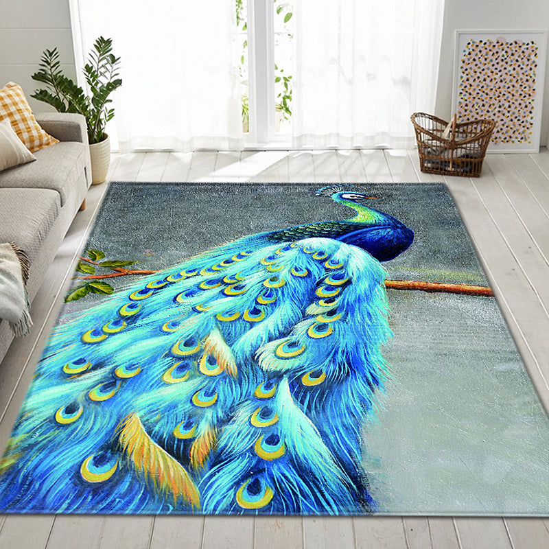 Modern Kids Room Rug Multi Color Animal Area Rug Polyster Pet Friendly Non-Slip Washable Carpet Clearhalo 'Area Rug' 'Rug' 2238500