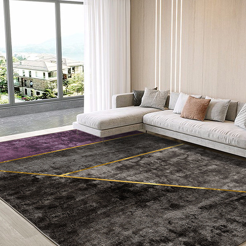 Nordic Living Room Rug Multi Color Geometric Print Indoor Rug Polyster Pet Friendly Stain-Resistant Carpet Purple Clearhalo 'Area Rug' 'Rug' 2238562