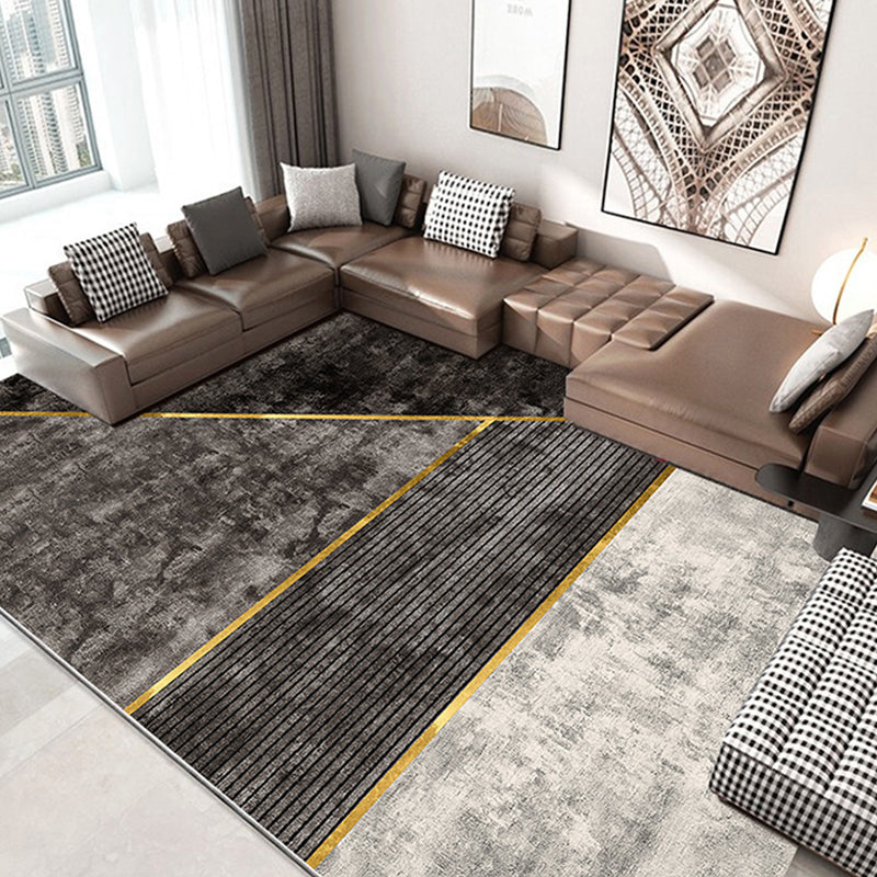 Nordic Living Room Rug Multi Color Geometric Print Indoor Rug Polyster Pet Friendly Stain-Resistant Carpet Grey Clearhalo 'Area Rug' 'Rug' 2238563
