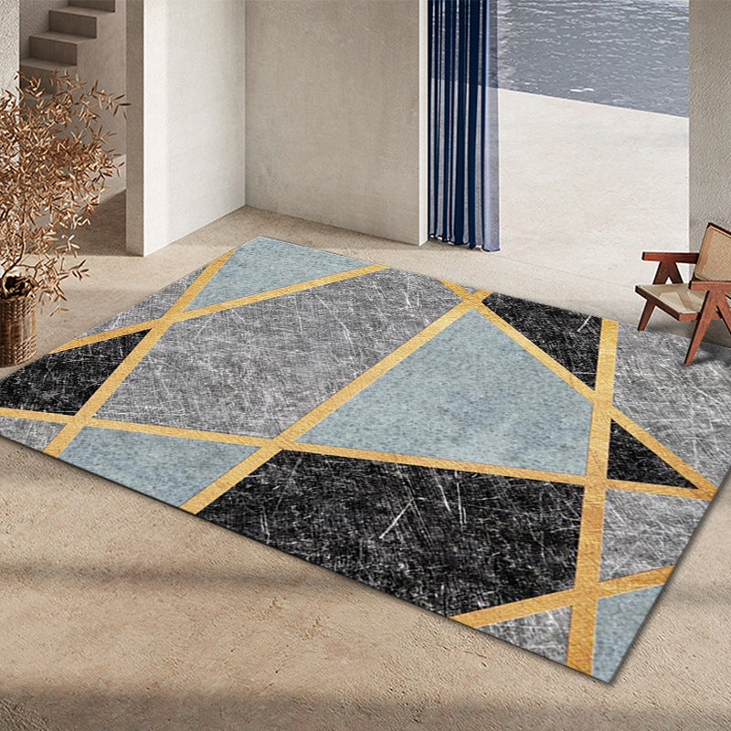 Glam Home Decoration Rug Multi Color Abstract Print Rug Polypropylene Non-Slip Backing Easy Care Carpet Clearhalo 'Area Rug' 'Rug' 2238611