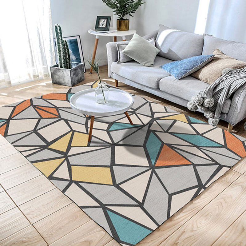 Novelty Geometric Rug Multi-Color Polyster Area Carpet Pet Friendly Stain-Resistant Indoor Rug for Living Room Clearhalo 'Area Rug' 'Rug' 2238632