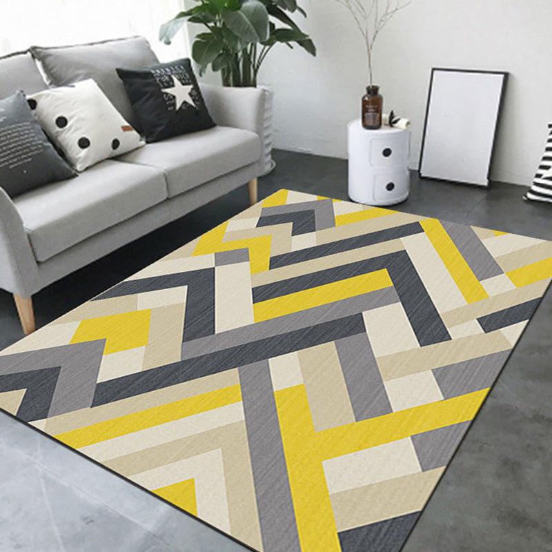 Novelty Geometric Rug Multi-Color Polyster Area Carpet Pet Friendly Stain-Resistant Indoor Rug for Living Room Clearhalo 'Area Rug' 'Rug' 2238634