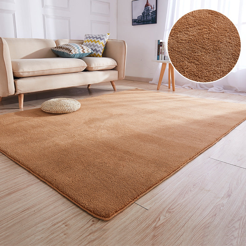 Comfort Bedroom Rug Multi Colored Plain Indoor Rug Polypropylene Polypropylene Anti-Slip Easy Care Carpet Khaki Clearhalo 'Area Rug' 'Casual' 'Rugs' Rug' 2239038