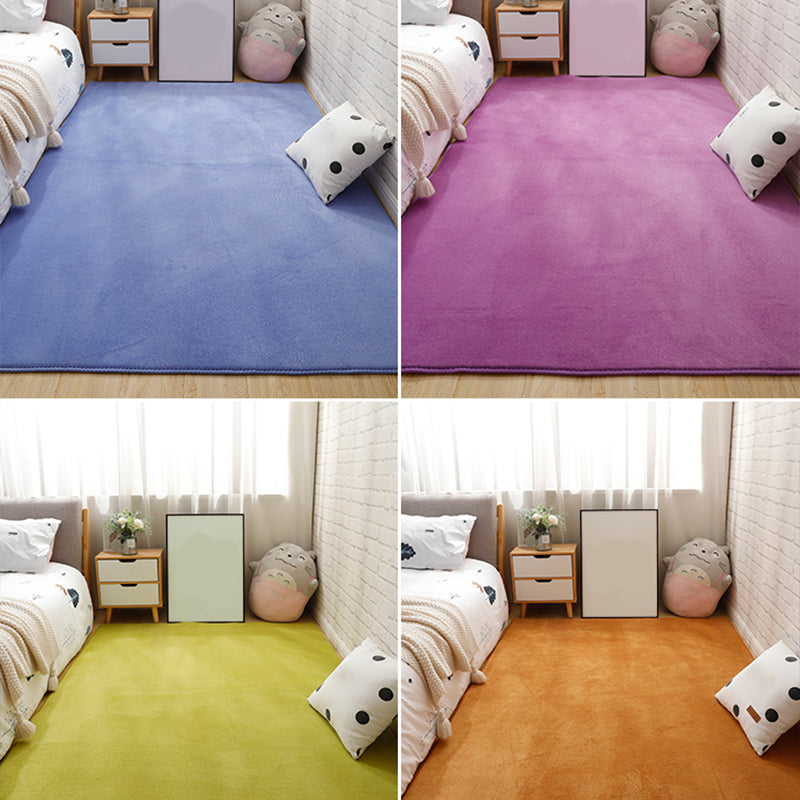 Multi Color Casual Rug Synthetics Solid Color Area Carpet Anti-Slip Backing Washable Easy Care Indoor Rug for Bedroom Clearhalo 'Area Rug' 'Rug' 2239207
