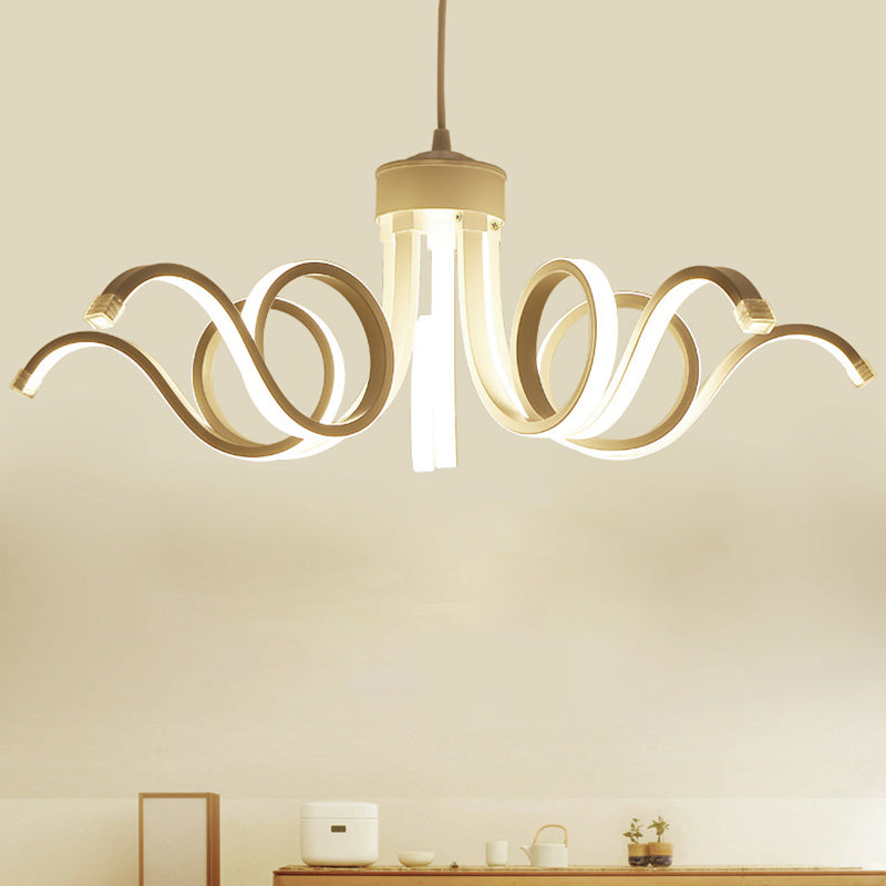 Modern Style Petal LED Ceiling Lighting Acrylic Restaurant Chandelier Light Fixture Clearhalo 'Ceiling Lights' 'Chandeliers' 'Modern Chandeliers' 'Modern' Lighting' 2241050