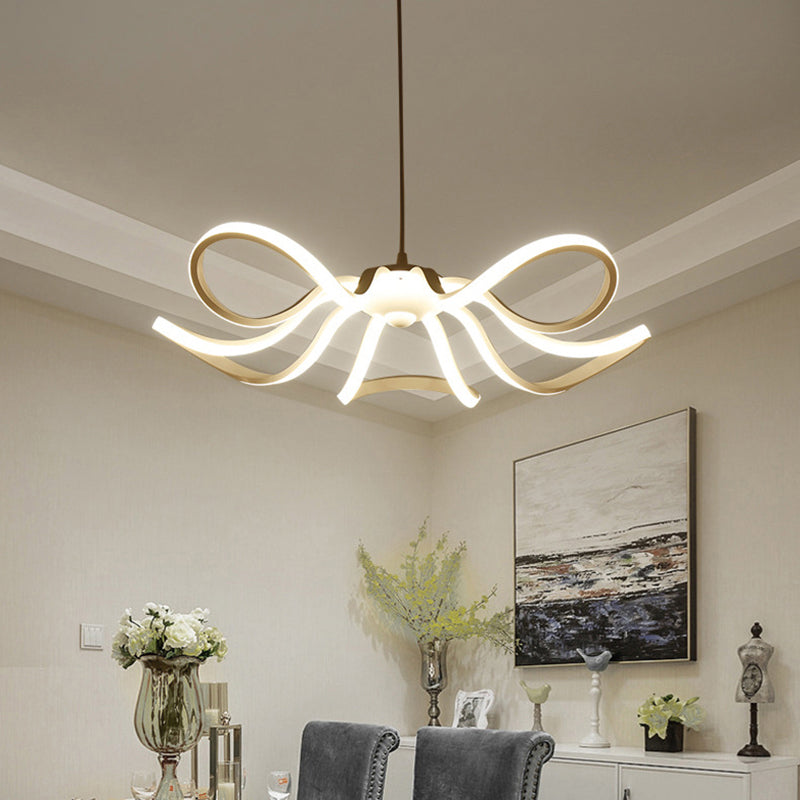 Modern Style Petal LED Ceiling Lighting Acrylic Restaurant Chandelier Light Fixture Clearhalo 'Ceiling Lights' 'Chandeliers' 'Modern Chandeliers' 'Modern' Lighting' 2241052