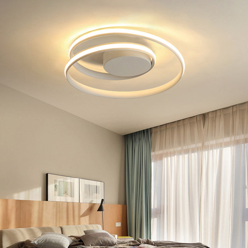 Seamless Curve Bedroom Ceiling Mounted Lighting Aluminum Minimalist LED Flush Mount Clearhalo 'Ceiling Lights' 'Close To Ceiling Lights' 'Close to ceiling' 'Flush mount' Lighting' 2241188