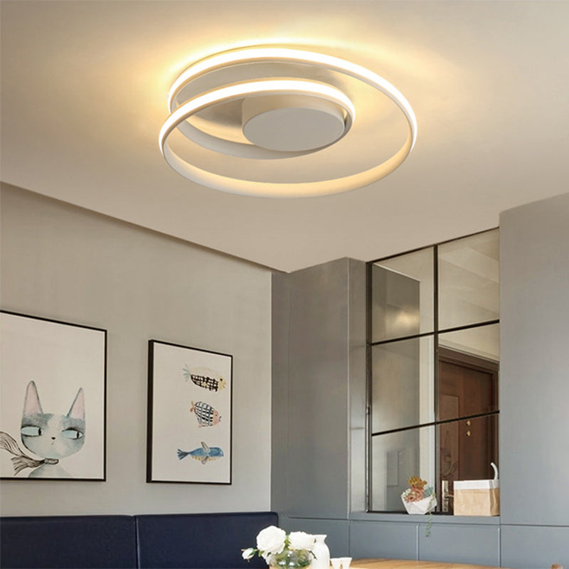 Seamless Curve Bedroom Ceiling Mounted Lighting Aluminum Minimalist LED Flush Mount Clearhalo 'Ceiling Lights' 'Close To Ceiling Lights' 'Close to ceiling' 'Flush mount' Lighting' 2241191