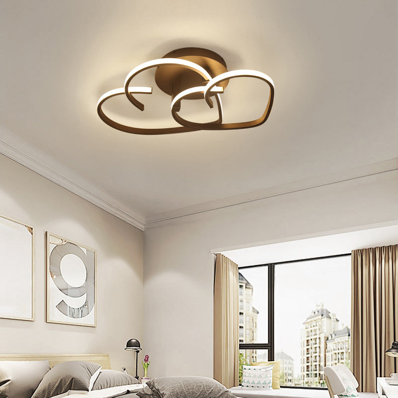 Heart Flush Ceiling Light Contemporary Acrylic Living Room LED Flush Mount Lighting Fixture Clearhalo 'Ceiling Lights' 'Close To Ceiling Lights' 'Close to ceiling' 'Flush mount' Lighting' 2241218