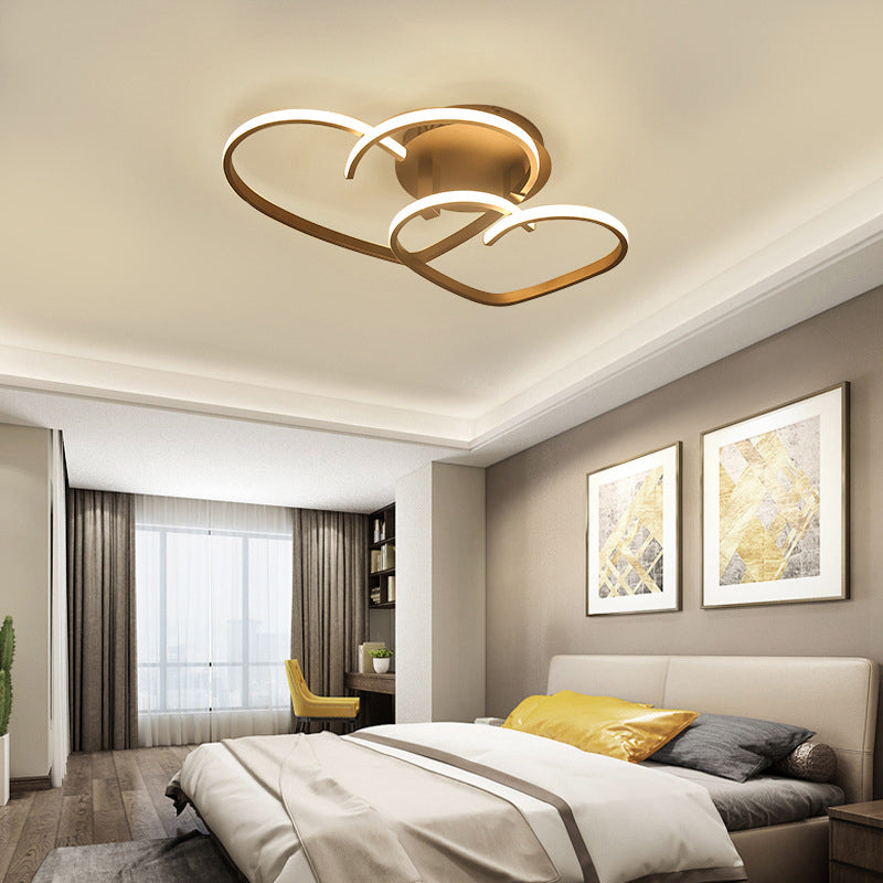 Heart Flush Ceiling Light Contemporary Acrylic Living Room LED Flush Mount Lighting Fixture Clearhalo 'Ceiling Lights' 'Close To Ceiling Lights' 'Close to ceiling' 'Flush mount' Lighting' 2241220