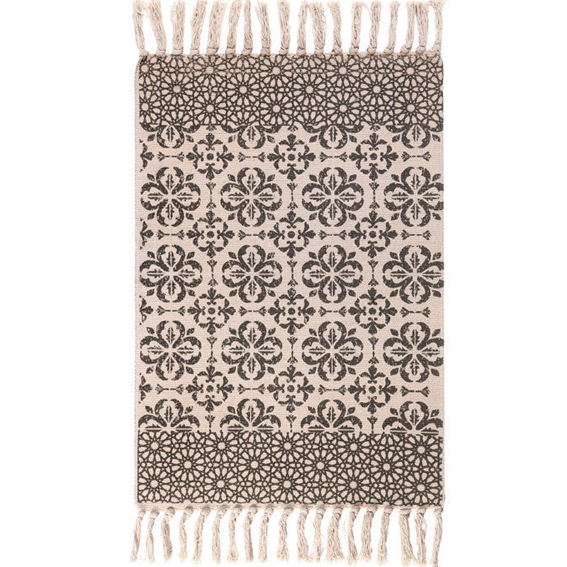 Southwestern Bedroom Rug Multi Color Geometric Print Rug Polypropylene Machine Washable Carpet with Fringe Brown Clearhalo 'Area Rug' 'Rugs' 'Southwestern' Rug' 2241816