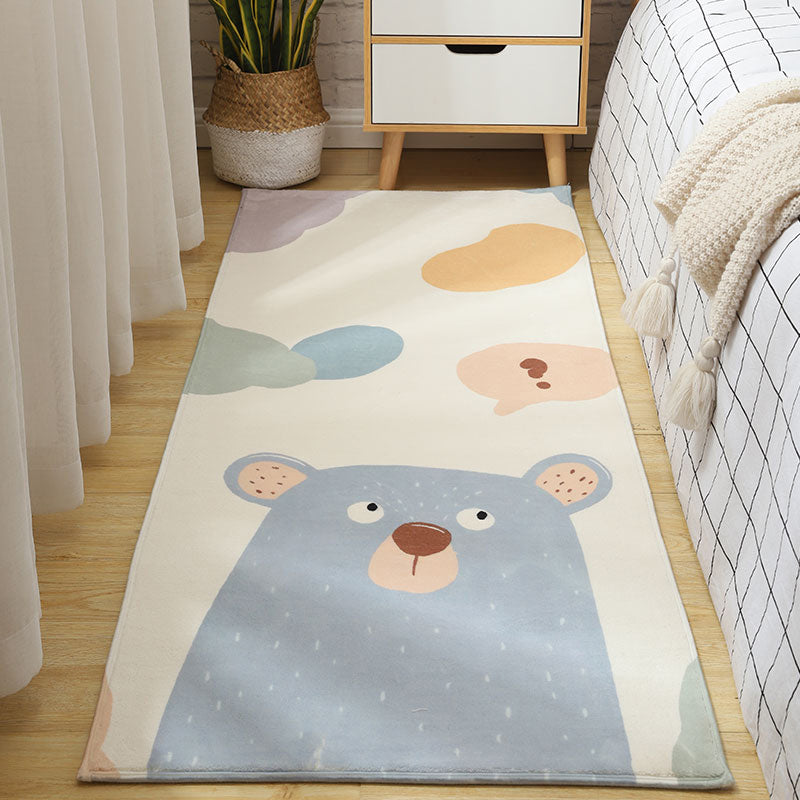 Simple Animal Print Rug Multi Colored Cute Indoor Rug Synthetics Anti-Slip Backing Stain-Resistant Carpet for Room Blue Clearhalo 'Area Rug' 'Rug' 2241861