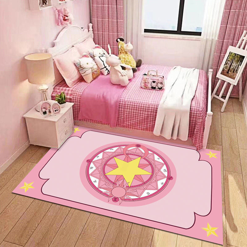 Multicolor Cartoon Print Rug Polyster Lovely Carpet Non-Slip Backing Easy Care Washable Area Rug for Decoration Clearhalo 'Area Rug' 'Rug' 2242008