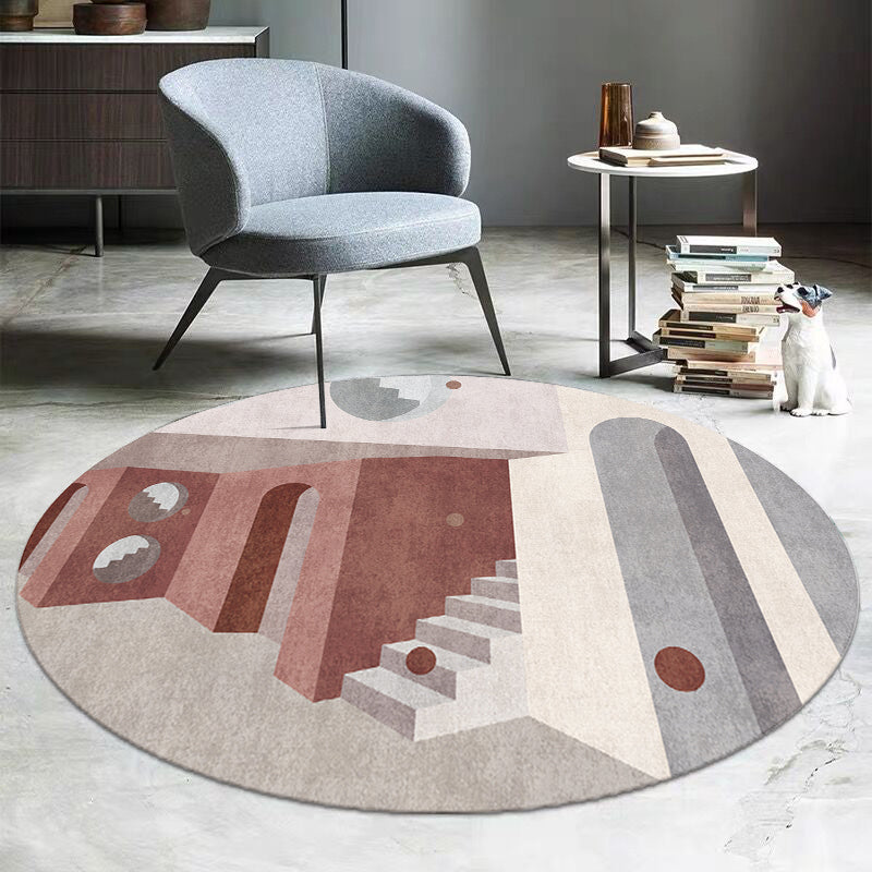 Multicolor Decoration Rug Unique Colorblock Rug Synthetics Anti-Slip Backing Pet Friendly Carpet Clearhalo 'Area Rug' 'Rug' 2242118