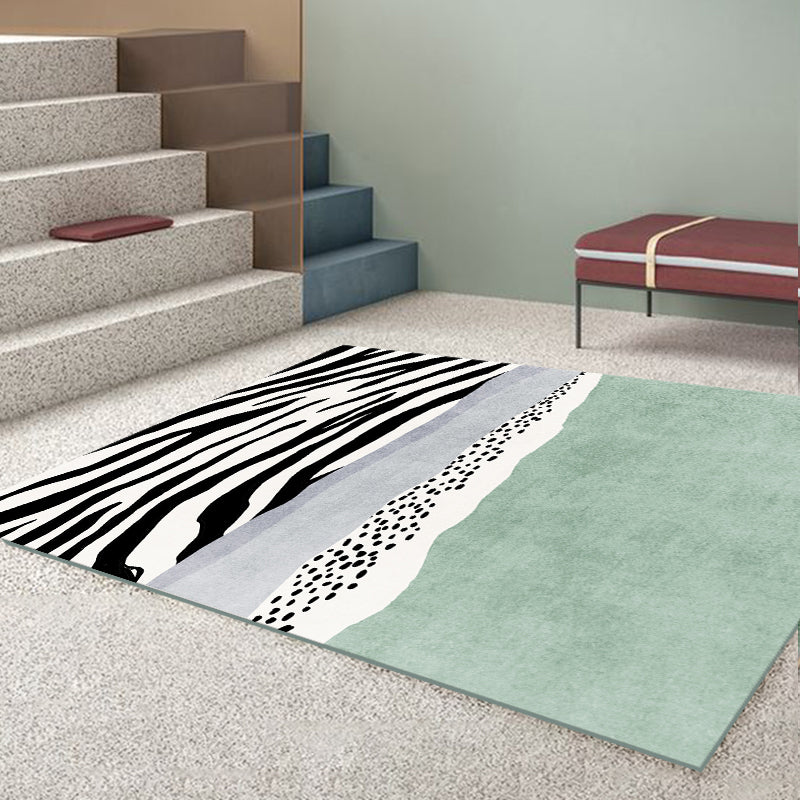 Simple Colorblocked Rug Multi-Color Polyster Carpet Non-Slip Backing Pet Friendly Indoor Rug for Decoration Clearhalo 'Area Rug' 'Rug' 2242160