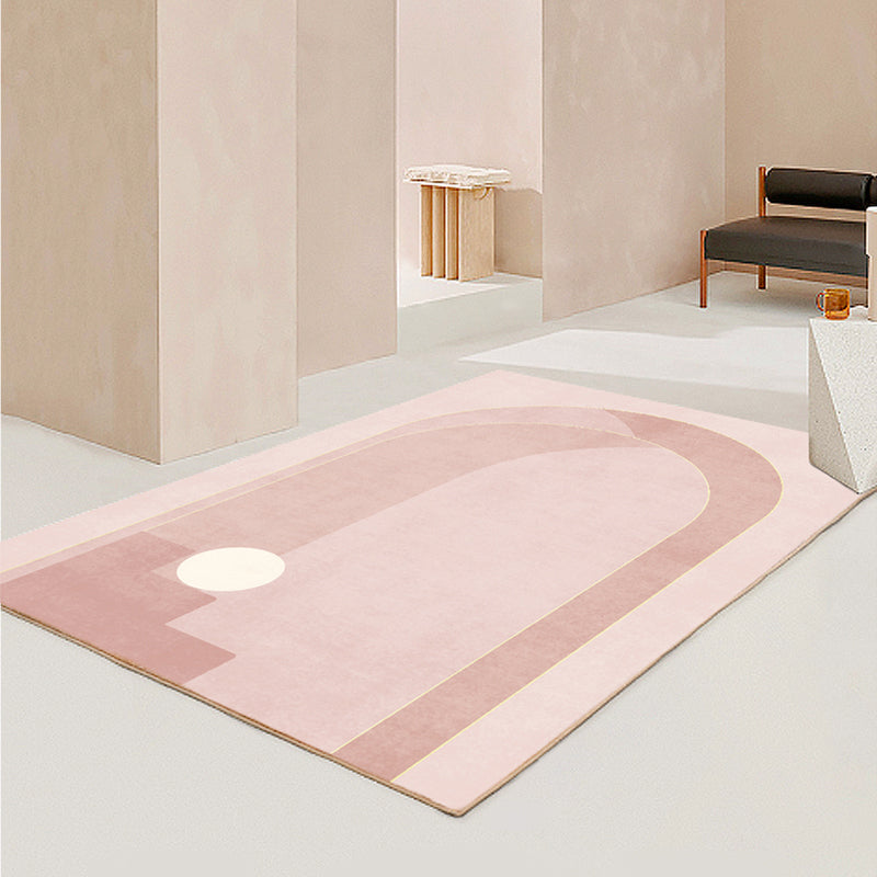 Casual Multi Color Relaxing Rug Synthetics Colorblock Carpet Non-Slip Backing Washable Rug for Bedroom Clearhalo 'Area Rug' 'Rug' 2242171