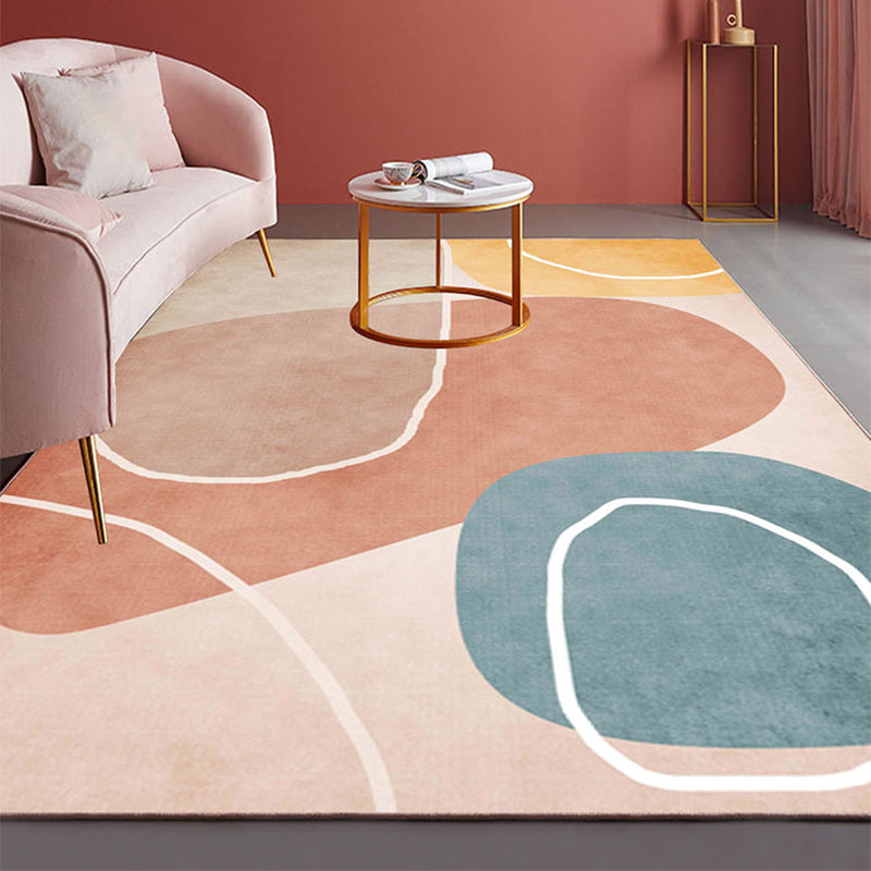 Cute Bedroom Rug Multi-Color Colorblock Rug Polyster Non-Slip Backing Machine Washable Carpet Clearhalo 'Area Rug' 'Rug' 2242174