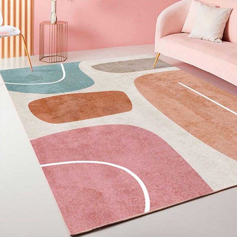 Cute Bedroom Rug Multi-Color Colorblock Rug Polyster Non-Slip Backing Machine Washable Carpet Clearhalo 'Area Rug' 'Rug' 2242177