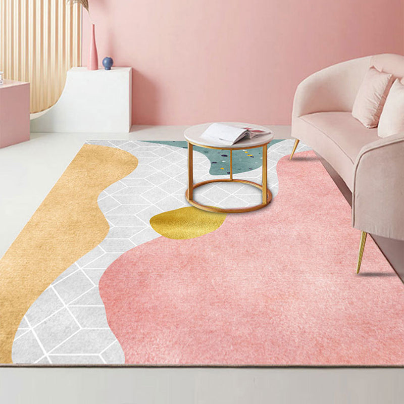 Cute Bedroom Rug Multi-Color Colorblock Rug Polyster Non-Slip Backing Machine Washable Carpet Clearhalo 'Area Rug' 'Rug' 2242179