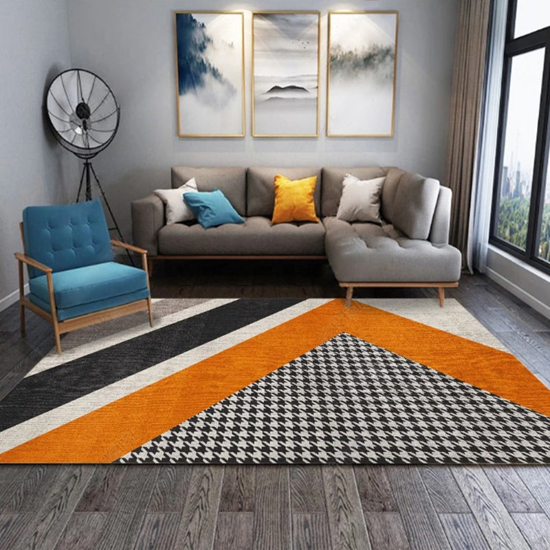 Novelty Living Room Rug Morandi Color Geometric Carpet Polypropylene Easy Care Pet Friendly Rug Clearhalo 'Area Rug' 'Rug' 2242227