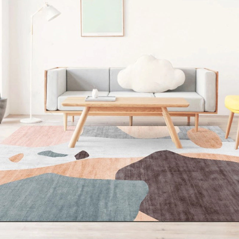 Novelty Living Room Rug Morandi Color Geometric Carpet Polypropylene Easy Care Pet Friendly Rug Clearhalo 'Area Rug' 'Rug' 2242231