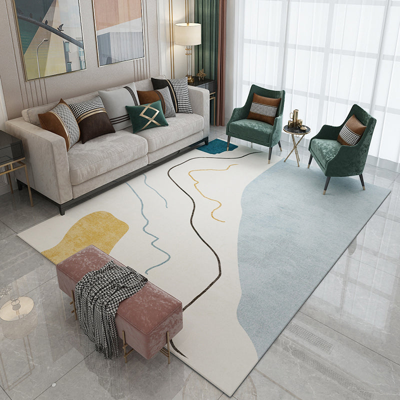 Creative Colorblock Rug Morandi Color Polyster Indoor Rug Pet Friendly Non-Slip Backing Carpet for Room Clearhalo 'Area Rug' 'Rug' 2242261