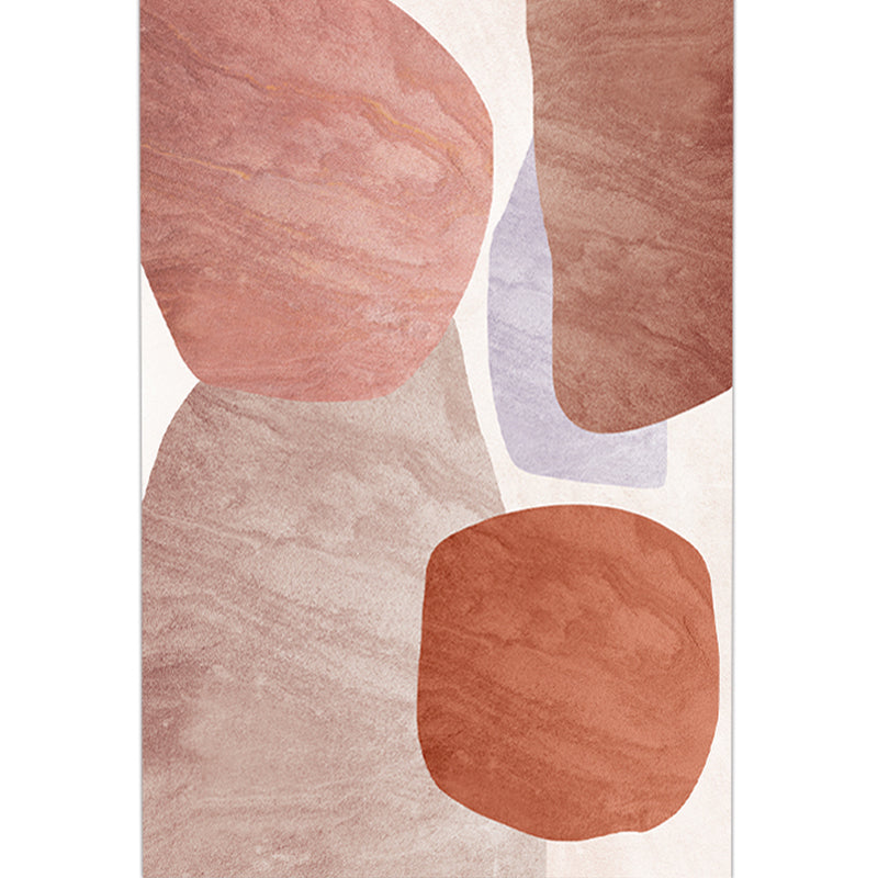 Creative Colorblock Rug Morandi Color Polyster Indoor Rug Pet Friendly Non-Slip Backing Carpet for Room Pink Clearhalo 'Area Rug' 'Rug' 2242265