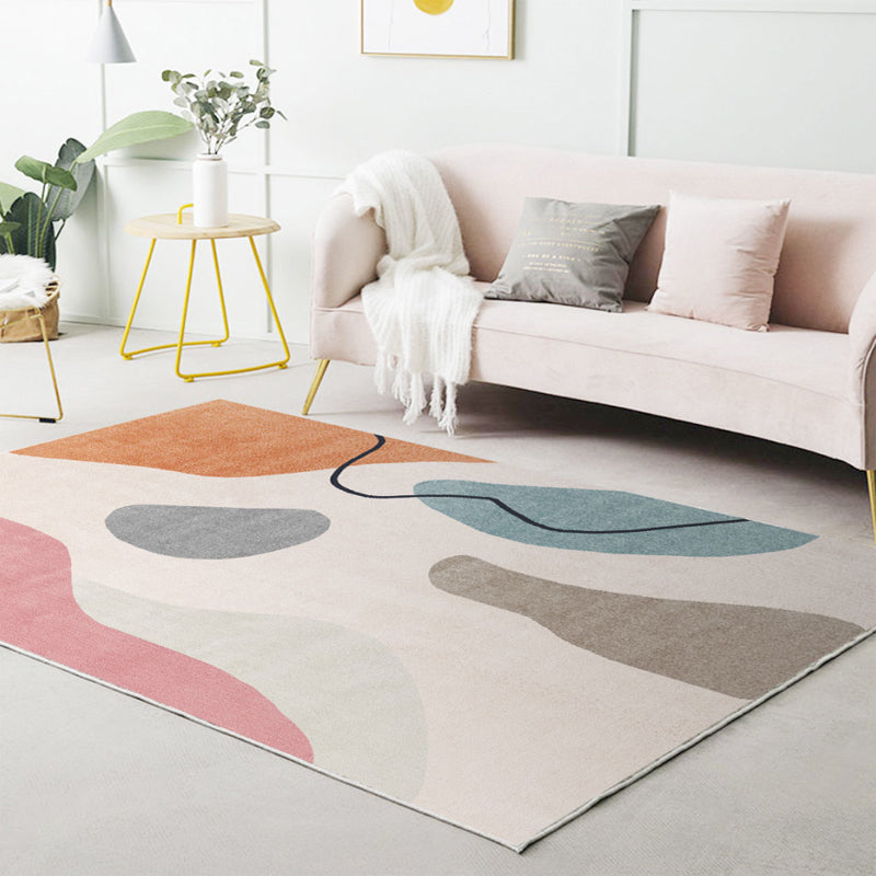 Creative Colorblock Rug Morandi Color Polyster Indoor Rug Pet Friendly Non-Slip Backing Carpet for Room Clearhalo 'Area Rug' 'Rug' 2242266