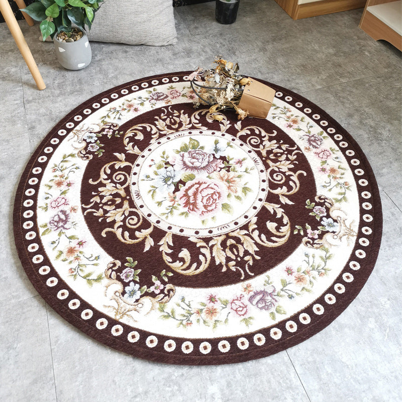 Multi Color Vintage Rug Polypropylene Floral Print Carpet Non-Slip Machine Washable Rug for Decoration Clearhalo 'Area Rug' 'Rugs' 'Vintage' Rug' 2242271