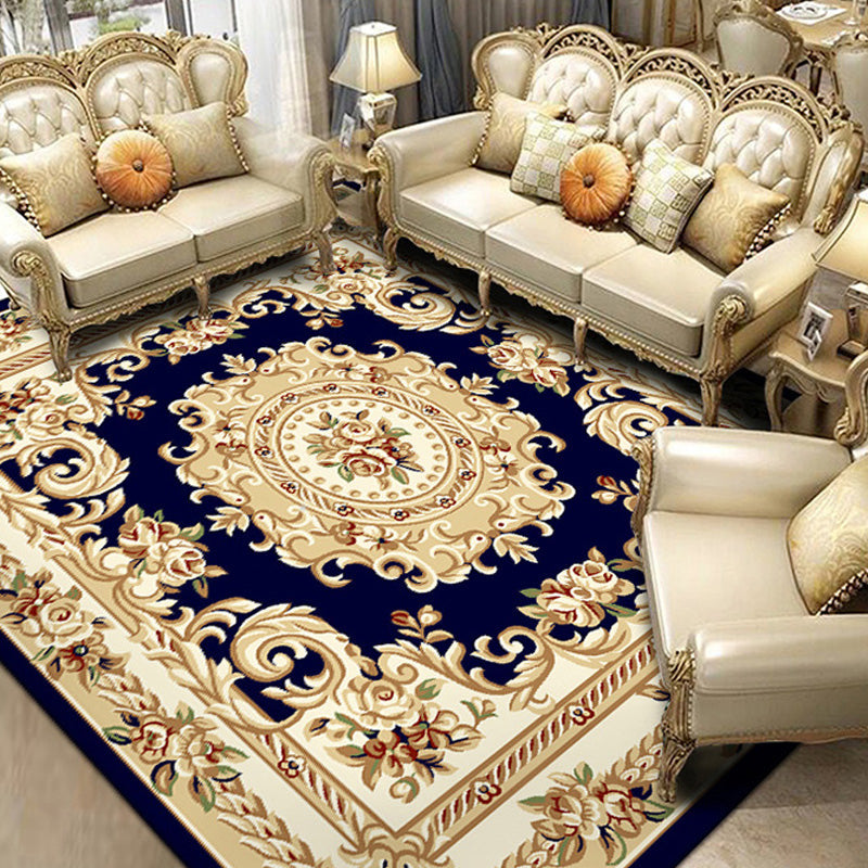 Retro Living Room Rug Multi Color Floral Indoor Rug Polypropylene Pet Friendly Washable Easy Care Carpet Clearhalo 'Area Rug' 'Rugs' 'Vintage' Rug' 2242539