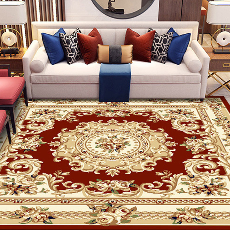 Retro Living Room Rug Multi Color Floral Indoor Rug Polypropylene Pet Friendly Washable Easy Care Carpet Clearhalo 'Area Rug' 'Rugs' 'Vintage' Rug' 2242543