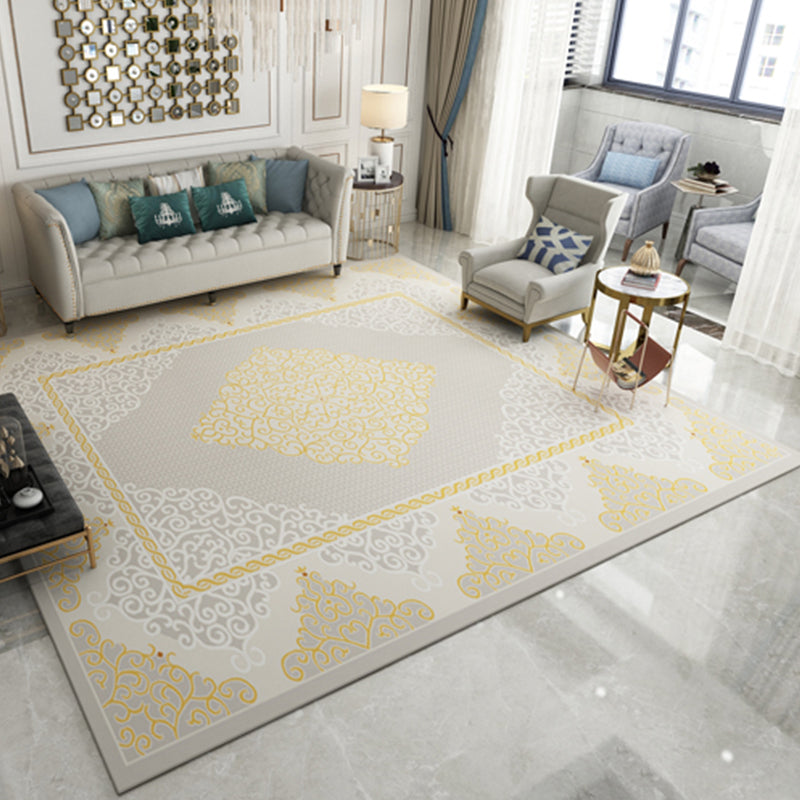 Multicolor Home Decor Rug Americana Geo Printed Rug Polypropylene Anti-Slip Backing Washable Area Carpet Light Yellow Clearhalo 'Area Rug' 'Rugs' 'Vintage' Rug' 2242610