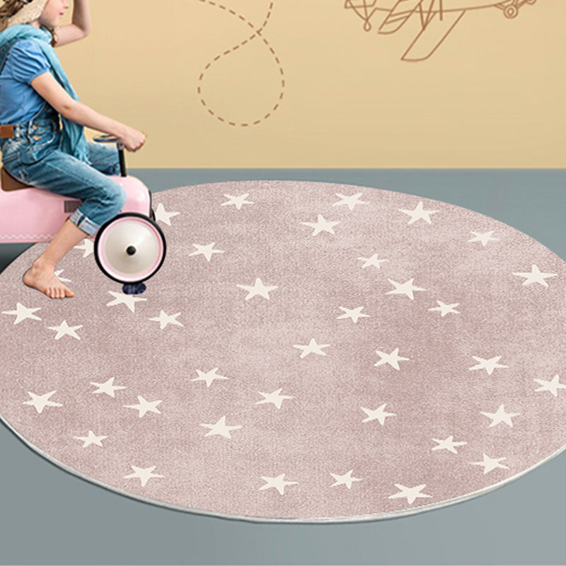 Lovely Decor Rug Multi Color Star Print Indoor Rug Polyster Non-Slip Backing Pet Friendly Carpet Clearhalo 'Area Rug' 'Rug' 2244631