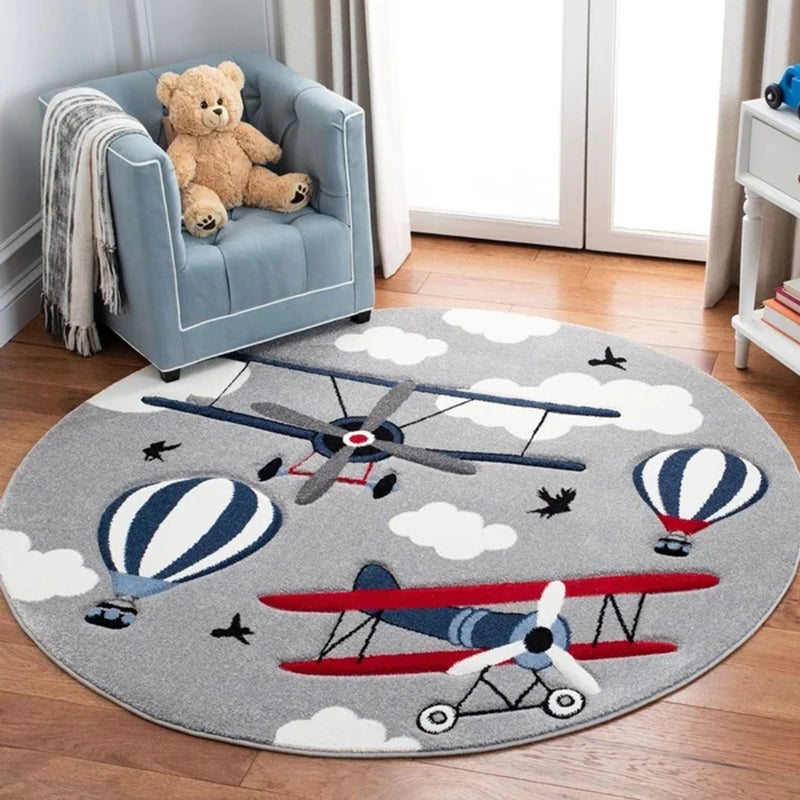 Multi Colored Cartoon Rug Polyster Lovely Indoor Rug Easy Care Pet Friendly Area Carpet for Childrens Clearhalo 'Area Rug' 'Rug' 2244663