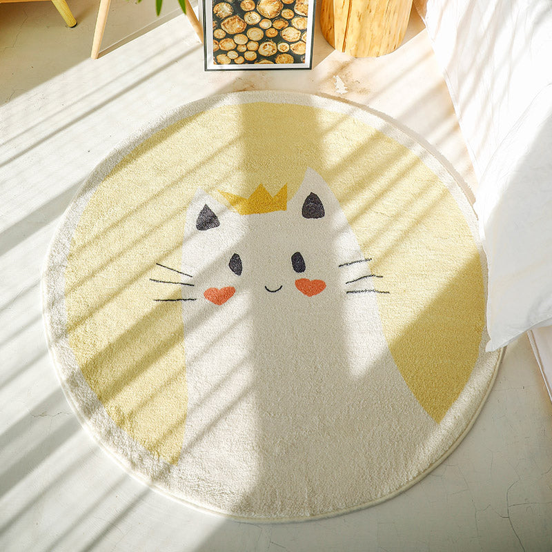 Cute Kids Room Rug Multi-Color Cartoon Pattern Rug Polyster Non-Slip Machine Washable Carpet Yellow Clearhalo 'Area Rug' 'Rug' 2244711