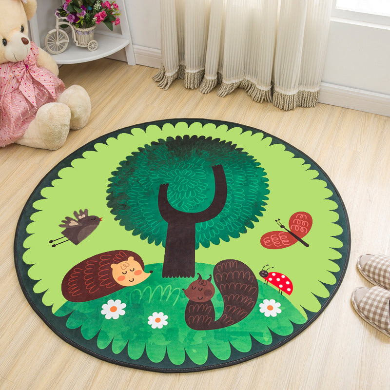 Calming Cartoon Rug Multicolor Cute Area Rug Polypropylene Non-Slip Machine Washable Carpet for Childrens Clearhalo 'Area Rug' 'Rug' 2244748