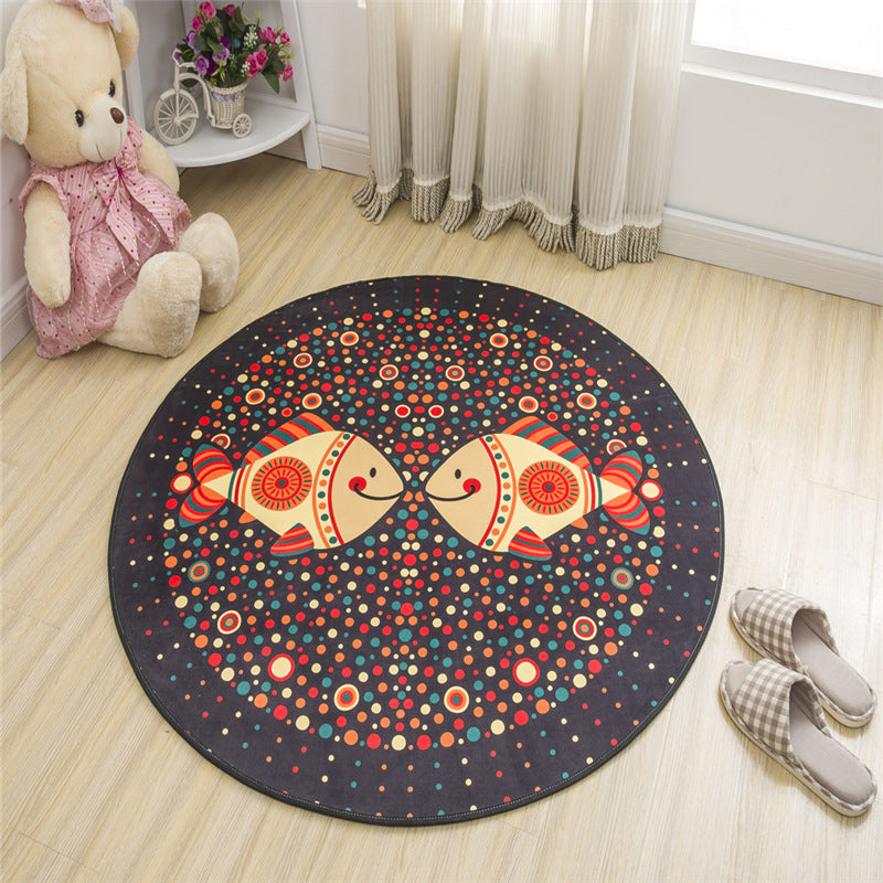 Calming Cartoon Rug Multicolor Cute Area Rug Polypropylene Non-Slip Machine Washable Carpet for Childrens Clearhalo 'Area Rug' 'Rug' 2244749