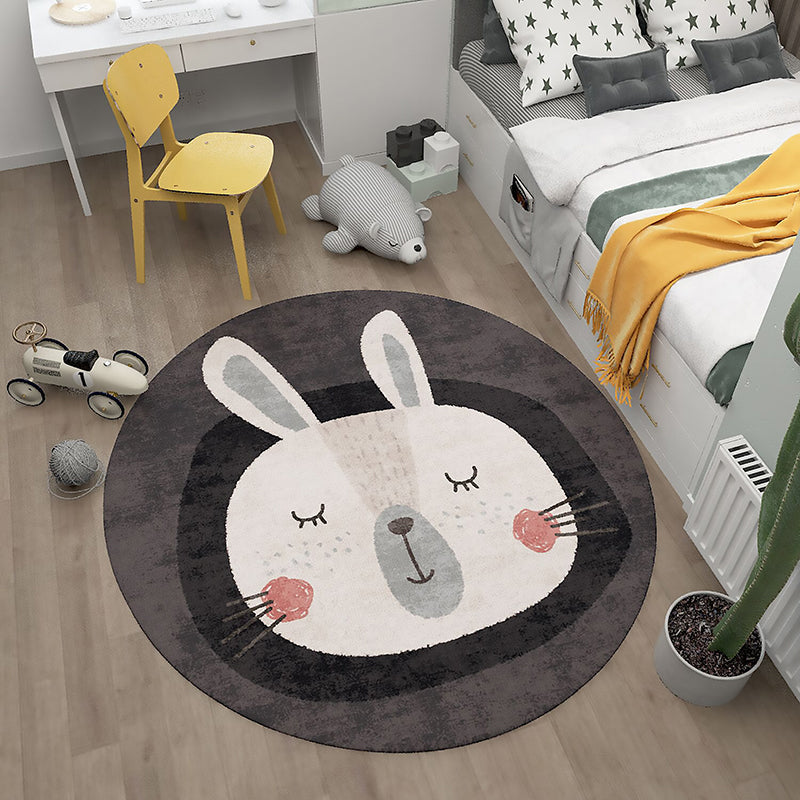 Multi Color Childrens Room Rug Natural Cartoon Animal Print Carpet Polyster Anti-Slip Backing Stain-Resistant Rug Clearhalo 'Area Rug' 'Rug' 2244776