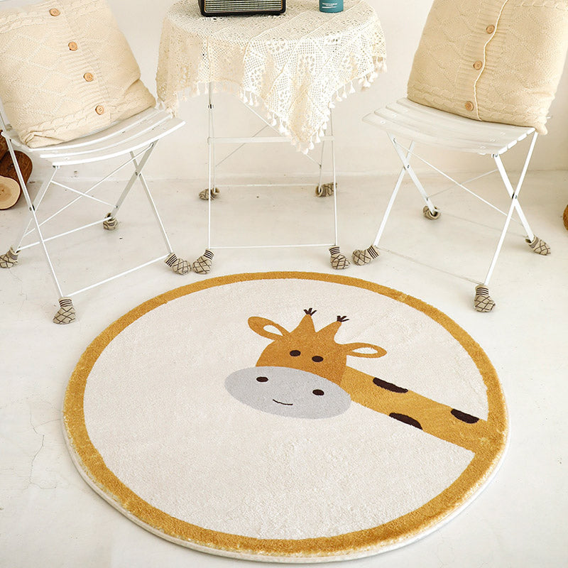 Cute Childrens Room Rug Multicolor Cartoon Area Carpet Synthetics Non-Slip Pet Friendly Indoor Rug Yellow-Brown Clearhalo 'Area Rug' 'Rug' 2244819