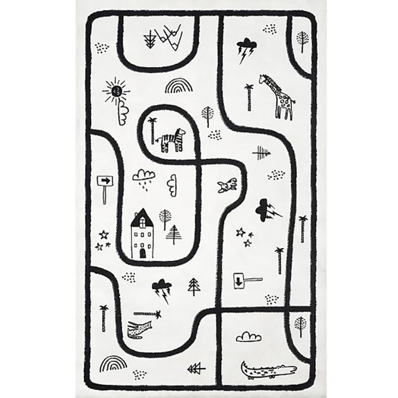 Unique Kids Room Rug Multi-Color Plant Print Rug Polyster Non-Slip Pet Friendly Stain-Resistant Rug Clearhalo 'Area Rug' 'Rug' 2244917